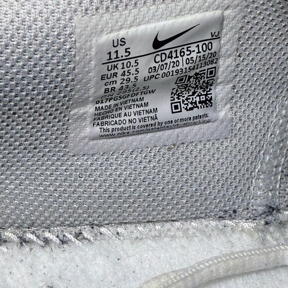 Men’s Nike Air Max Excee Size 11.5 White 2020 Sneakers CD4165-100 - Picture 7 of 9